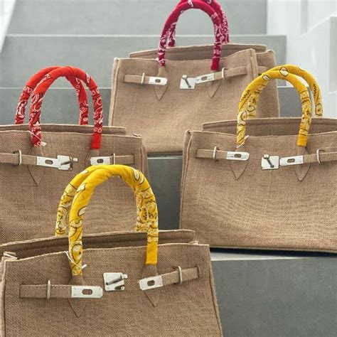 hermes jute bag